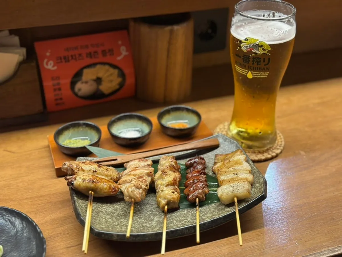 야키토리 이유 모듬꼬치와 채소 꼬치 전체 상