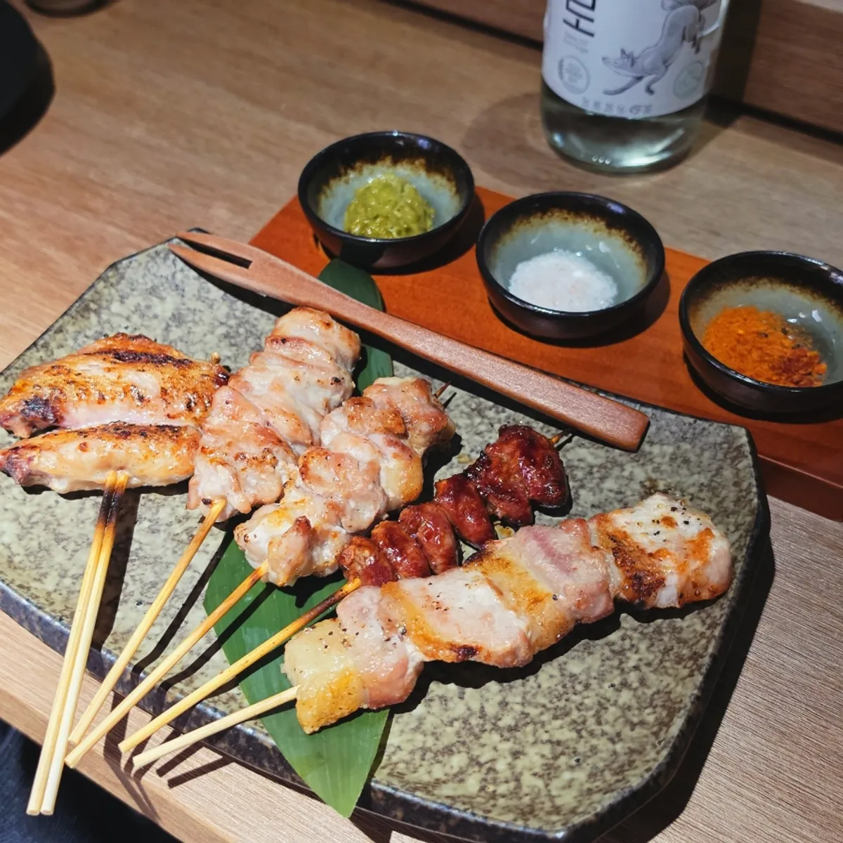아사히 맥주와 소주 한잔