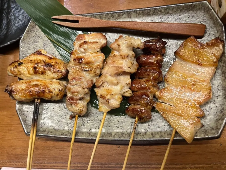 꼬치와 기린생맥주 상차림