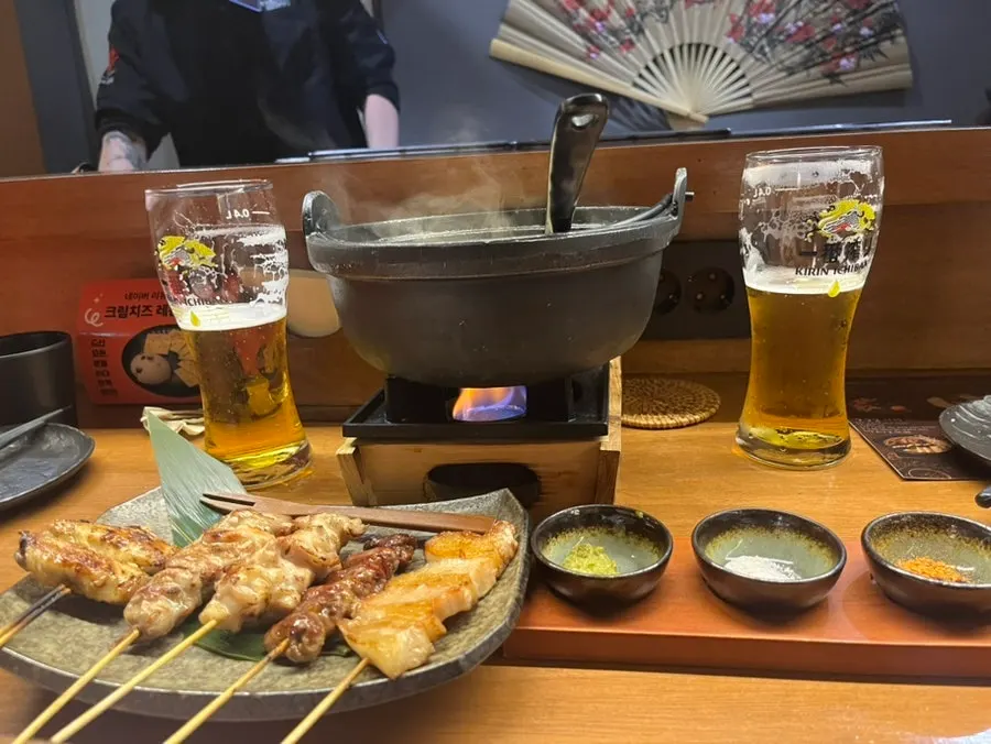 꼬치와 함께 먹는 요세나베
