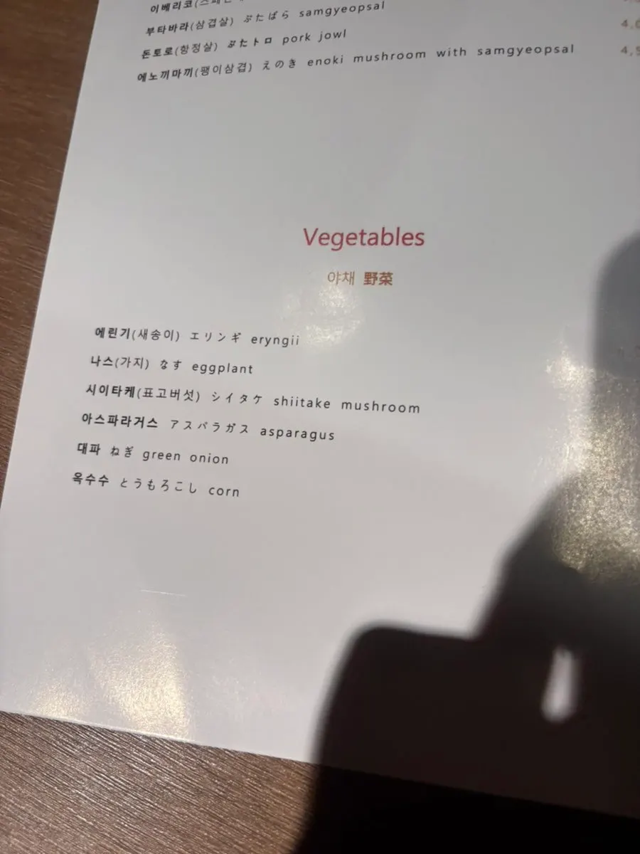 Menu page introducing negima and tsukune