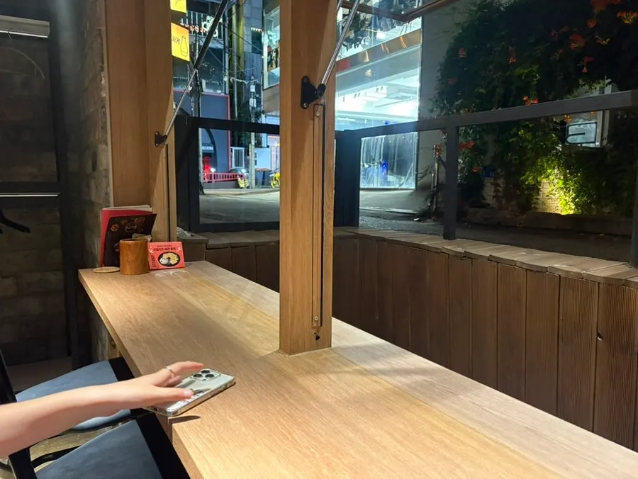 Cozy interior view showing the window bar seats