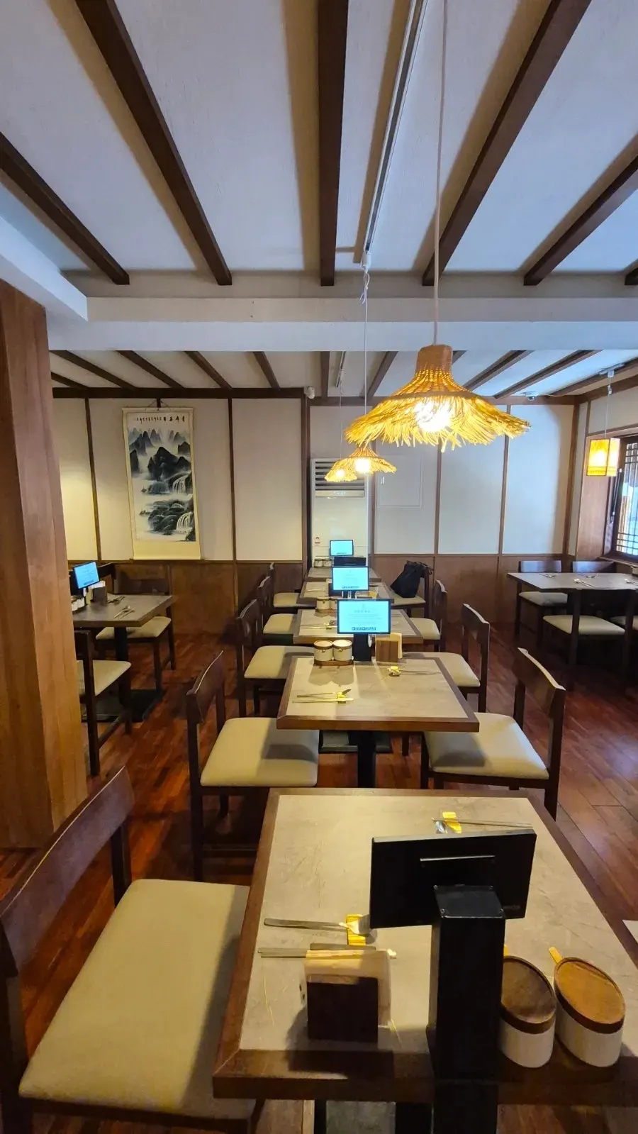 Indoor dining space at Anok