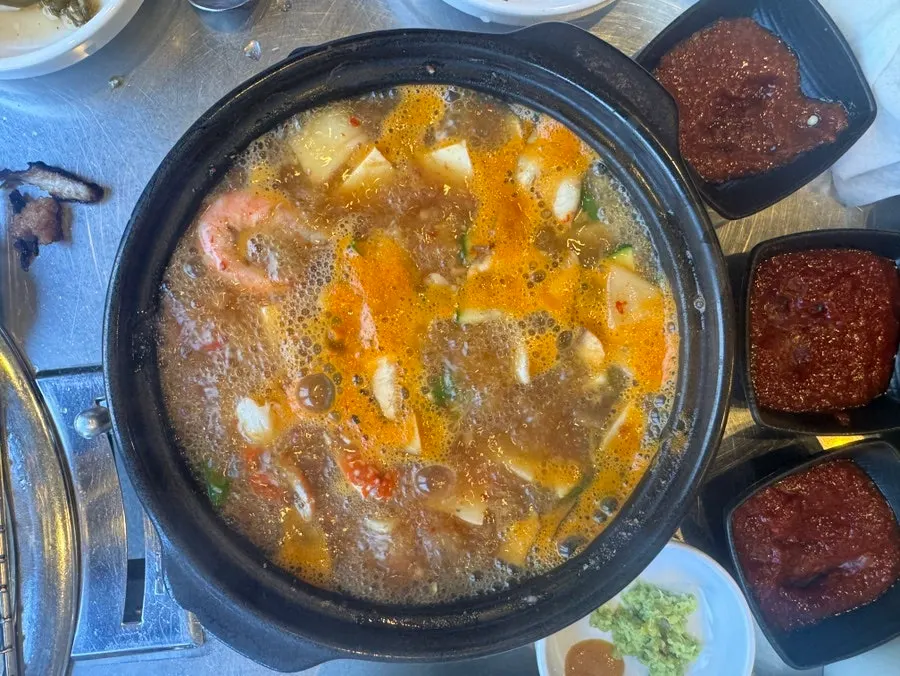 Soybean paste stew received via Naver reservation service