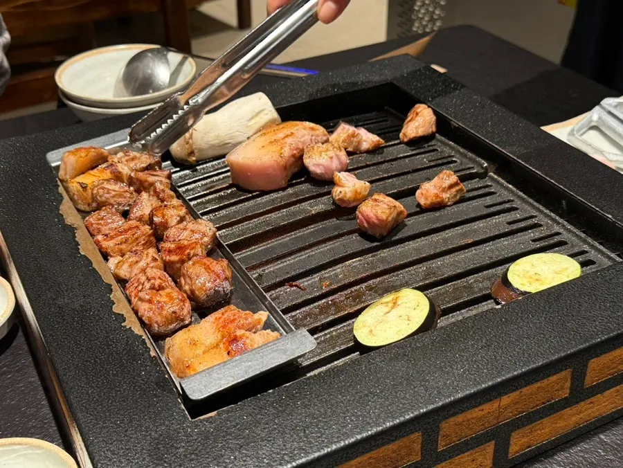 Pork neck cut into bite-sized pieces