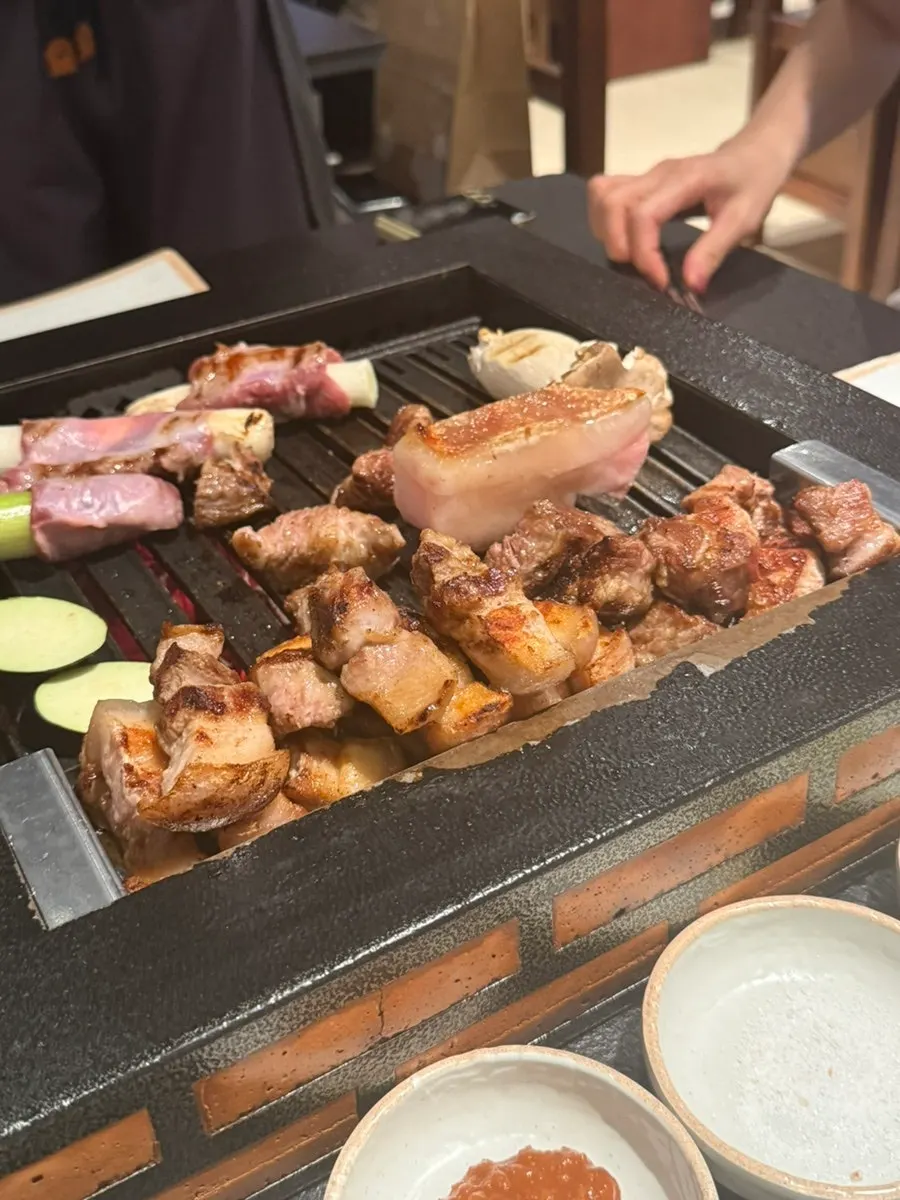 Whole green onion skirt meat grilled with green onions