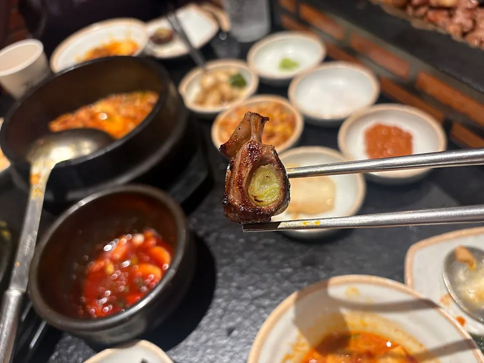 추가 주문한 통대파갈매기살 구이