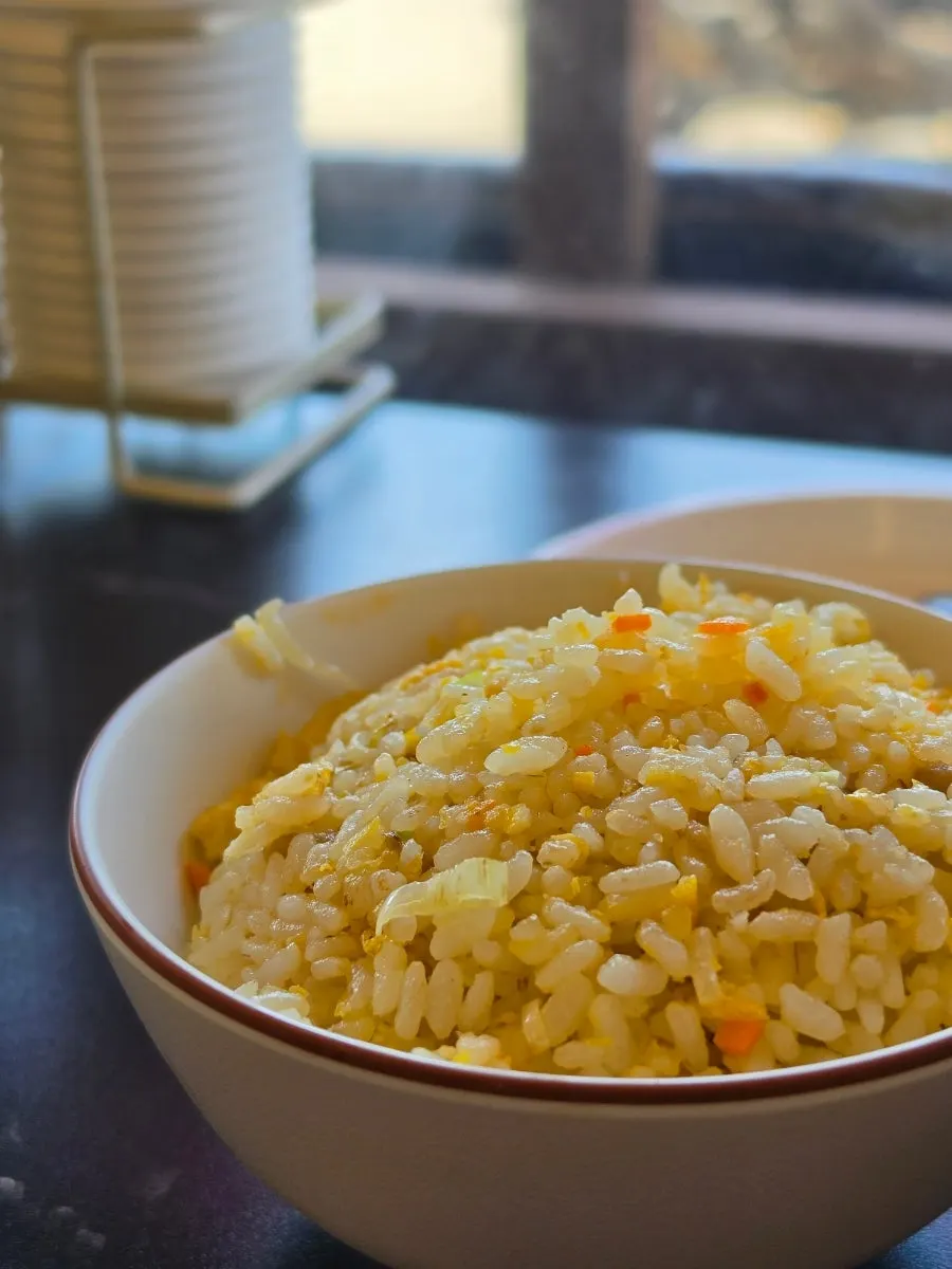 Chinese-style fried rice served with the jjamppong-bap