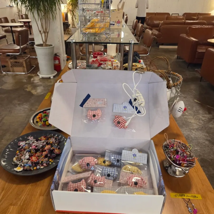 Vintage frames and retro props placed around the store