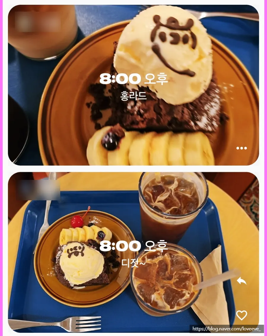 Table shot of drinks and brownie together