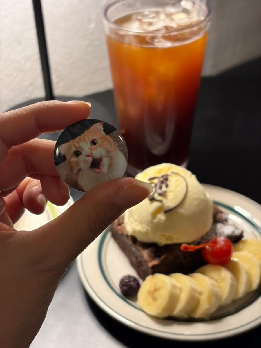 네이버 영수증 리뷰로 받은 고양이 뱃지 쿠
