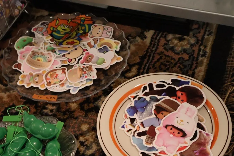 Small decorative items on display