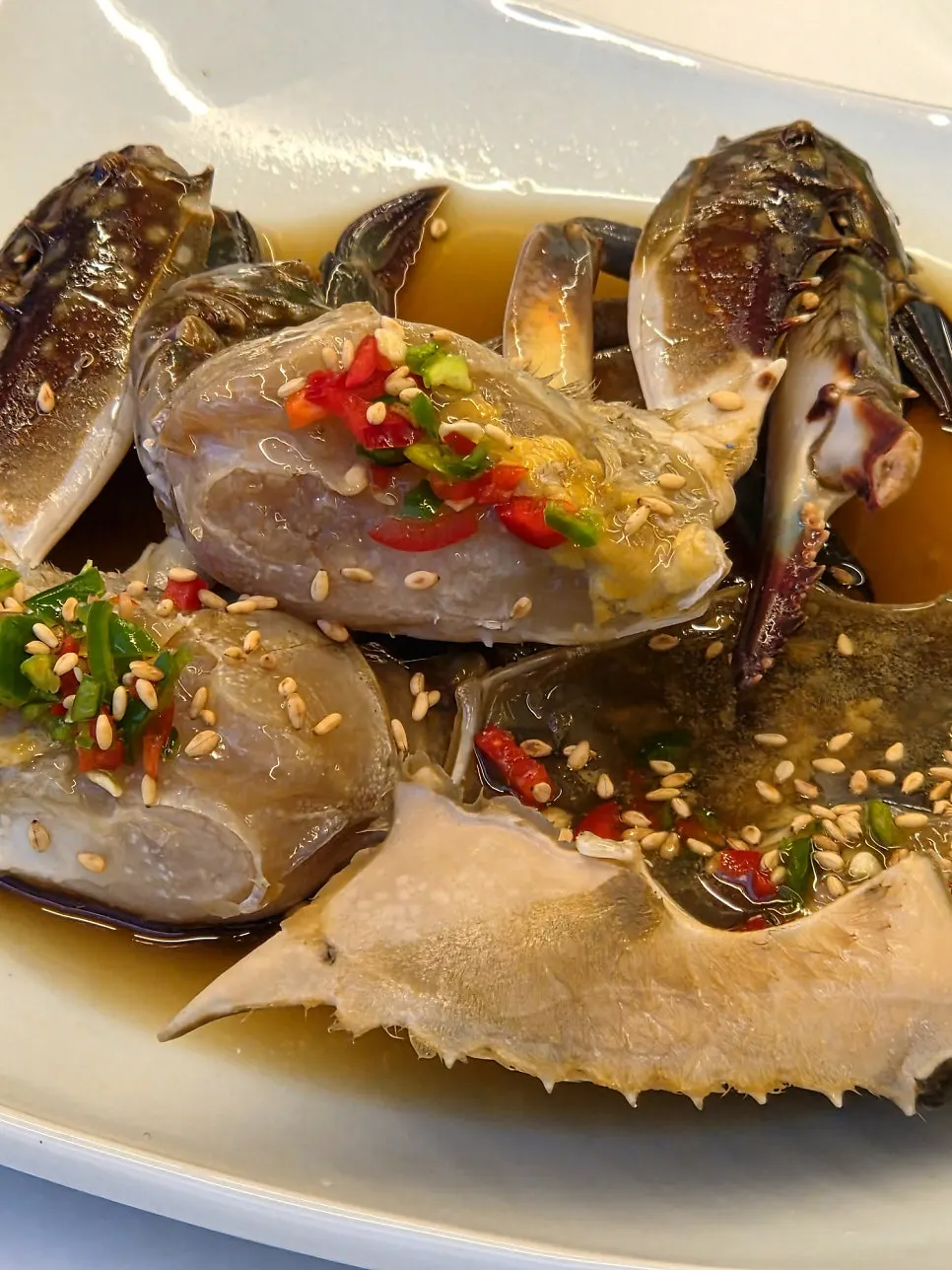 One additional order of soy-marinated raw crab