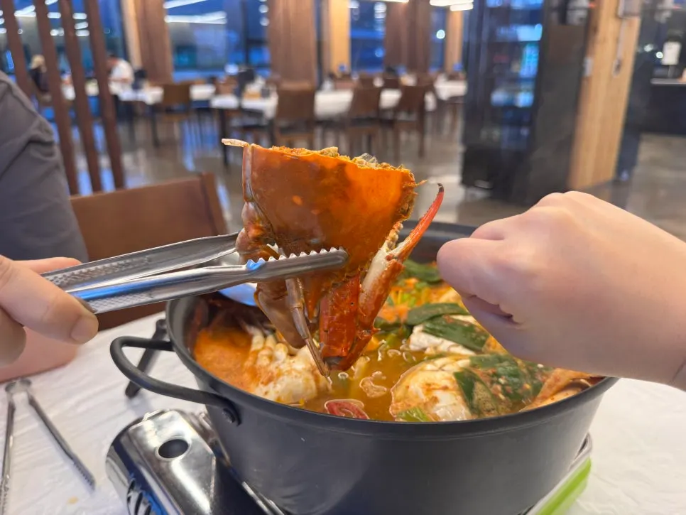 A half crab piece about the size of a fist