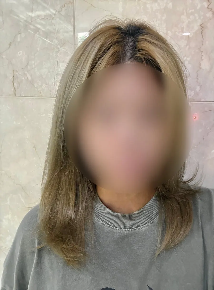 Close-up of shiny hair after treatment