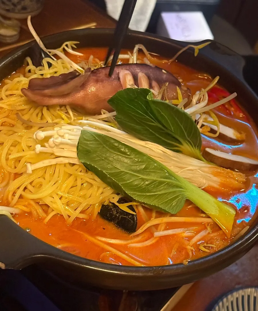 생면이 들어간 해물짬뽕 면발