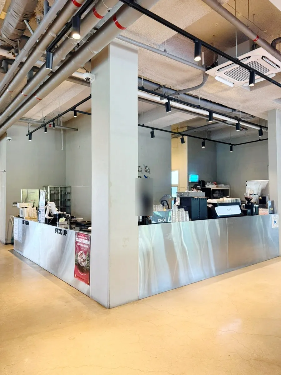 Bakery items and drinks enjoyed on the second floor