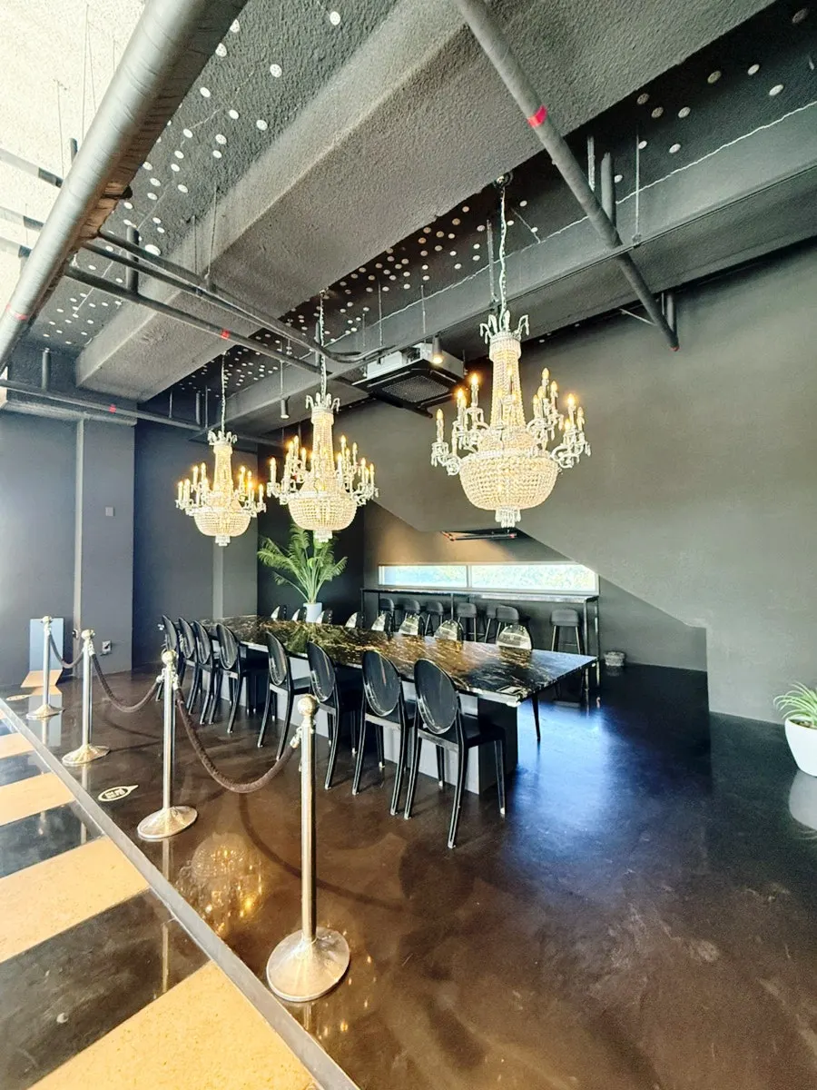 Café space overlooking the railway
