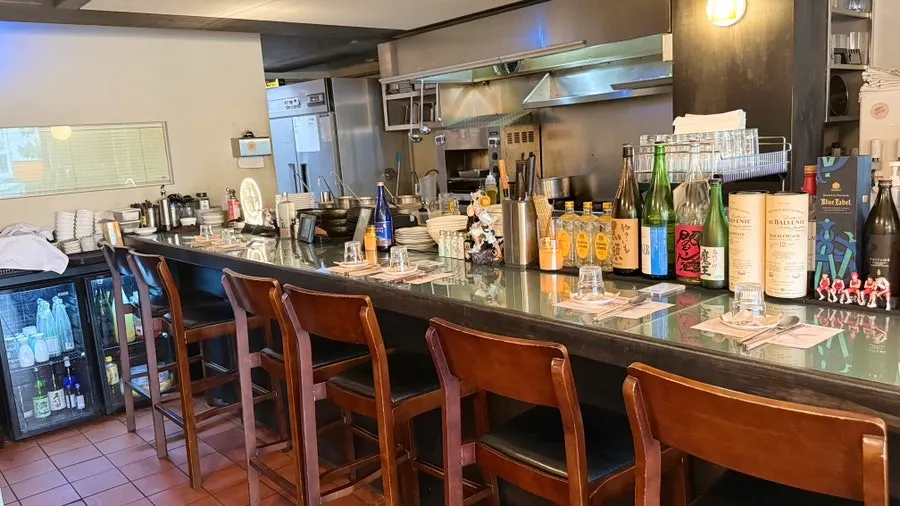 Bar seats and window seating on the 2nd floor