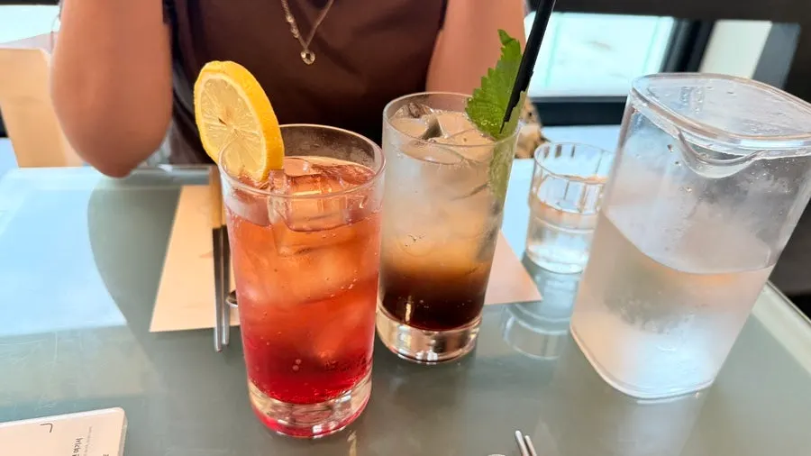 Two highballs on the table