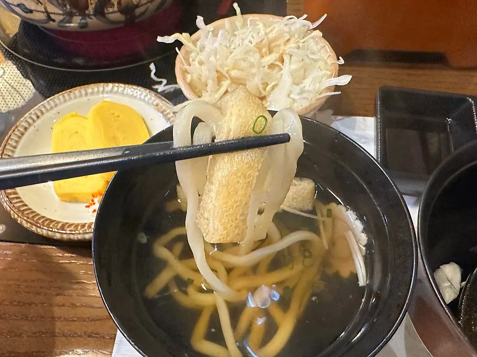 猪肉盖饭套餐附赠的迷你乌冬面