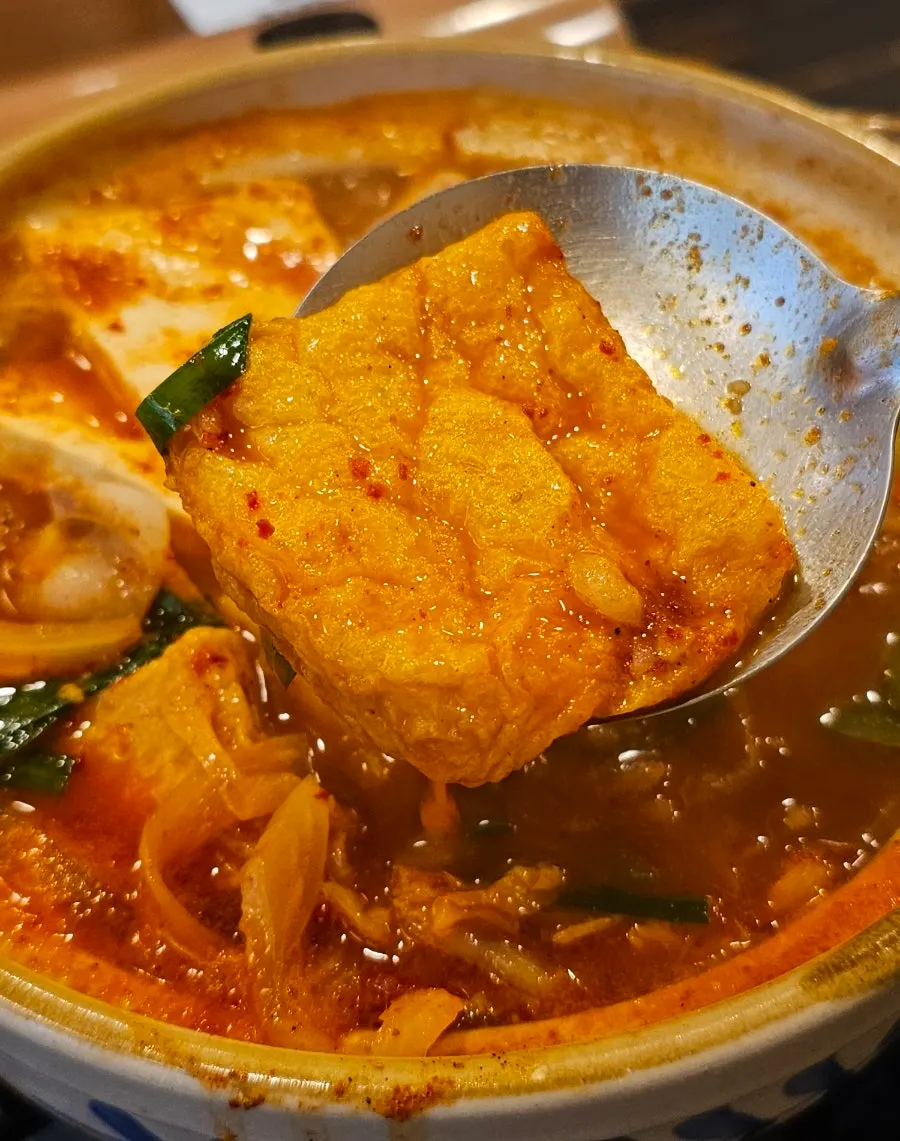 Stew broth and ingredients