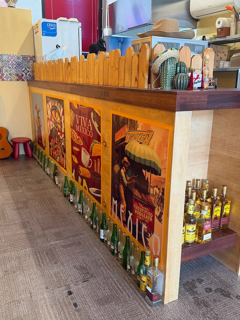 Interior of Holstaco Yulha with a Mexican atmosphere