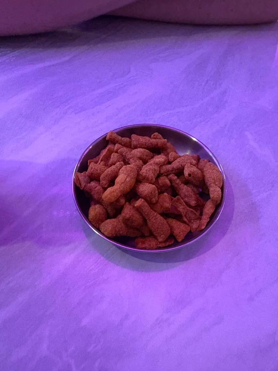 Complimentary chicken drumstick snack