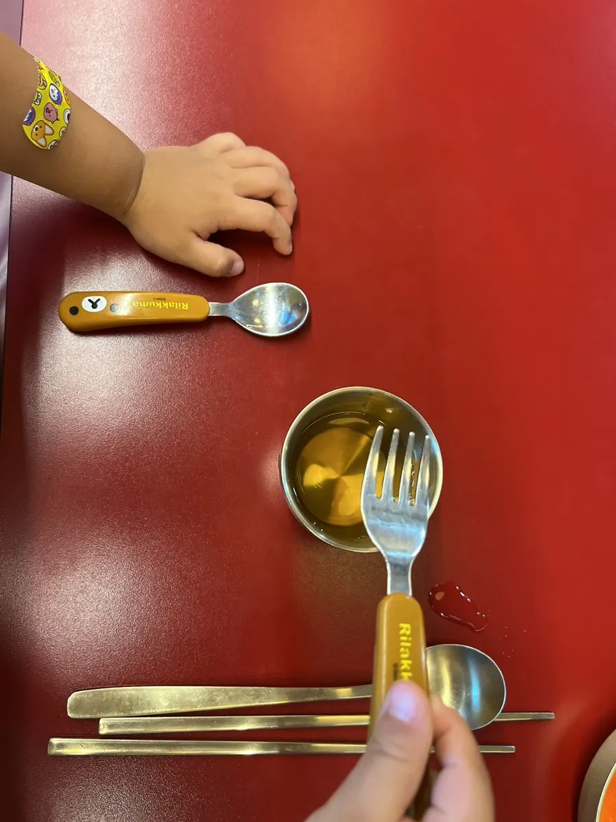 Kids' spoon set on the table