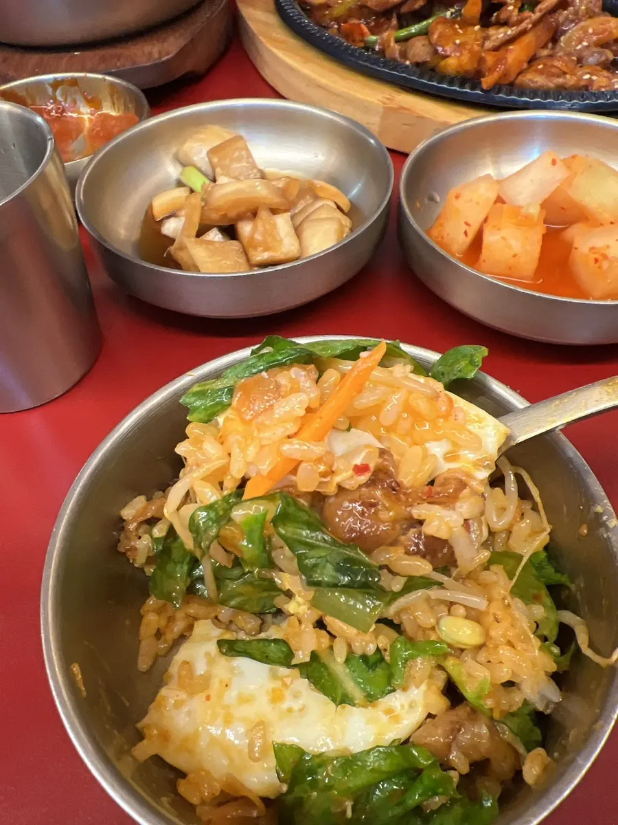 Beef short rib bibimbap mixed with sauce