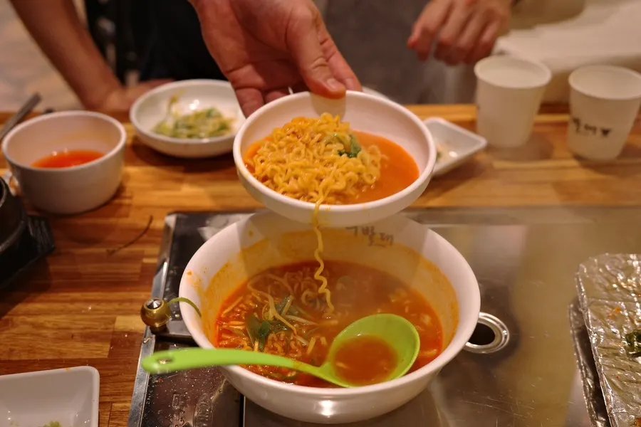 The signature ramen ordered to finish the meal