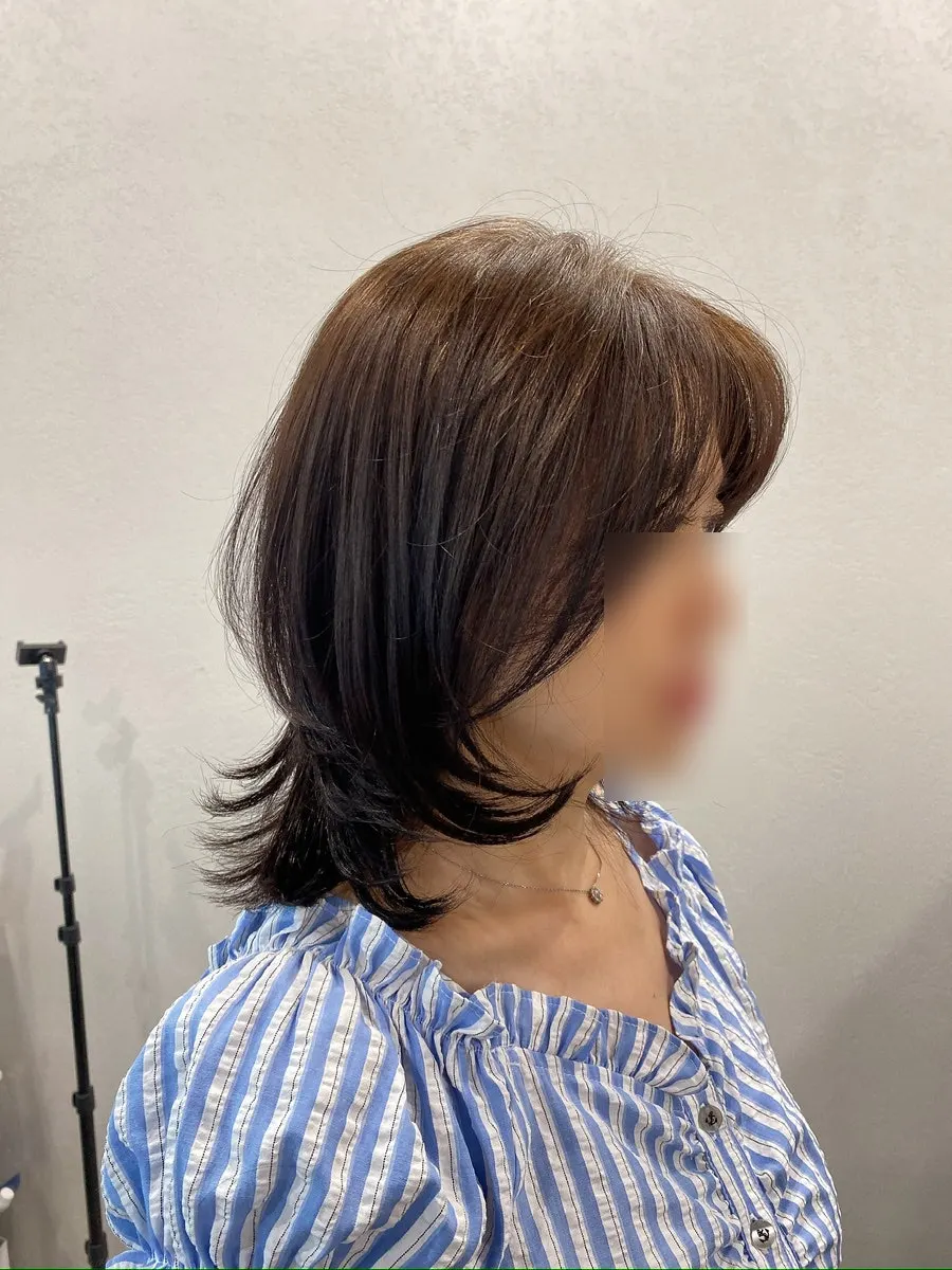 Side view of the layered cut with side volume
