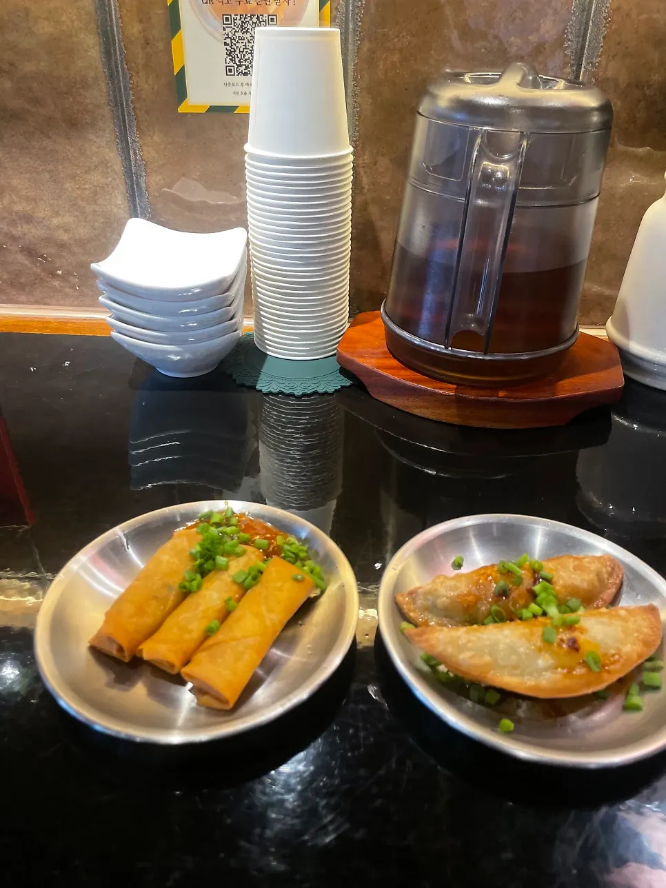 후후관 기본 찬 접시 클로즈업