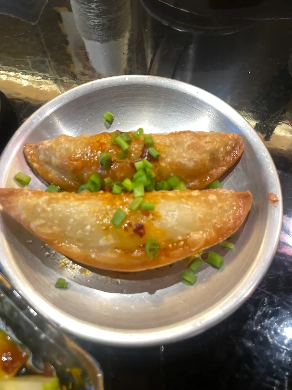 춘권 단면과 소스