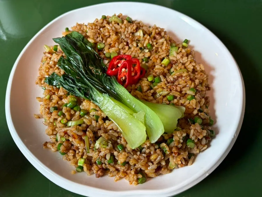 Garlic scape fried rice ordered in the original flavor