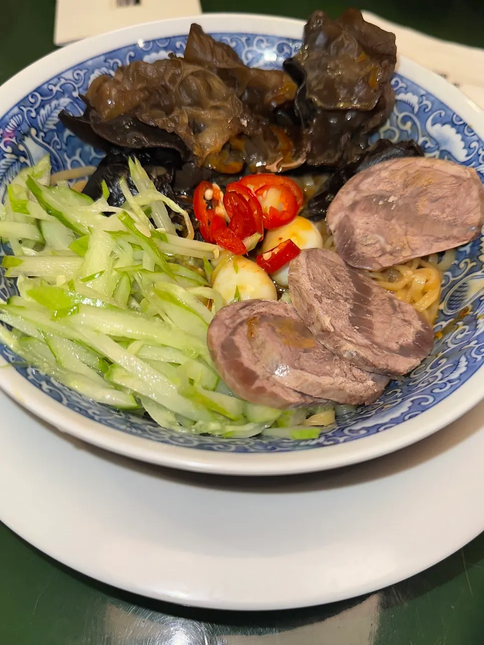 Majangmyeon mixed with its nutty sauce