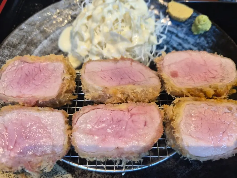 Full spread of the hire katsu set at Hunta Euljiro