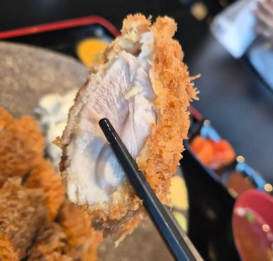 Chicken katsu made with thigh meat