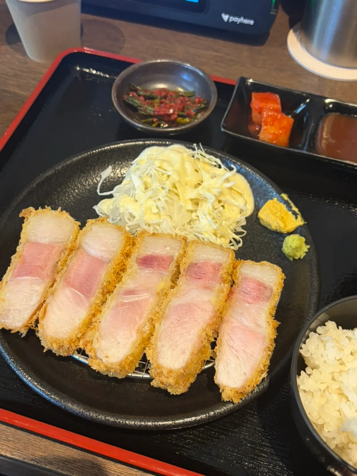 Plate of Hunta Euljiro's premium loin katsu