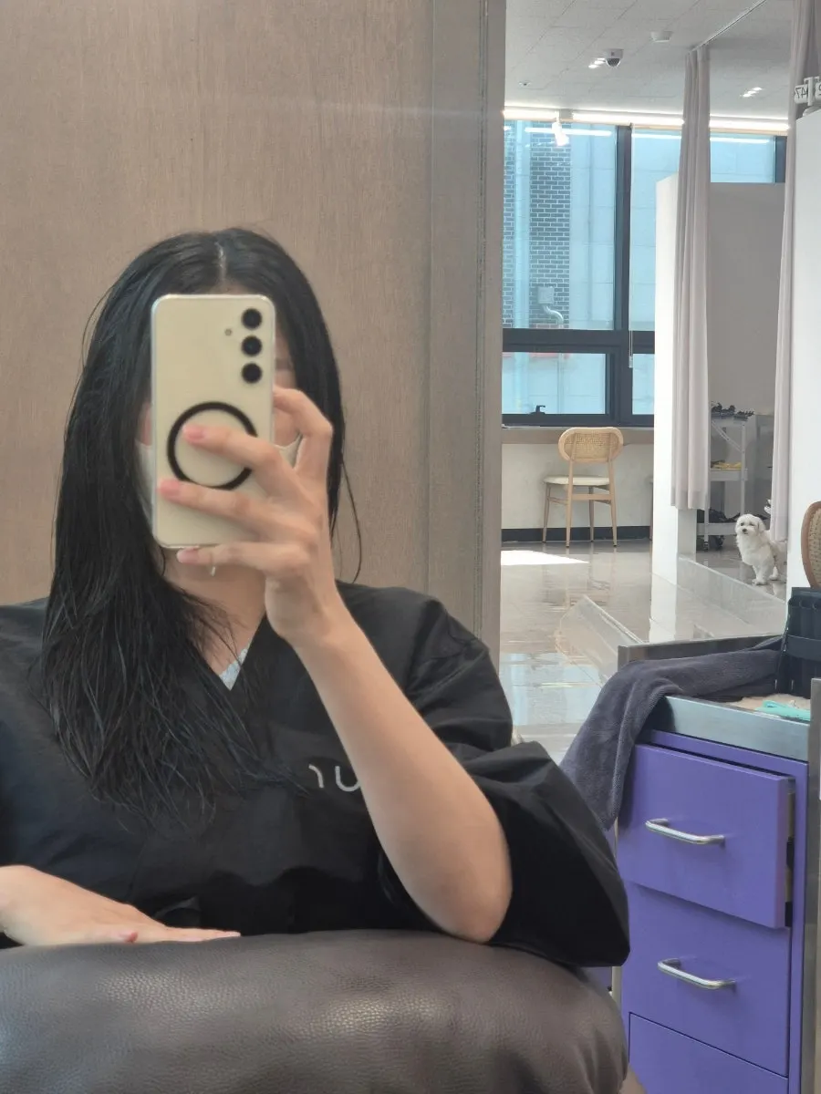 층을 내는 커트 작업
