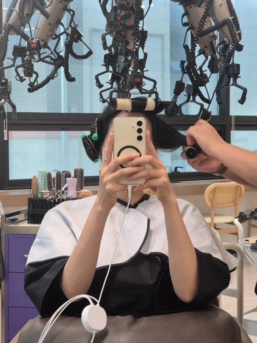 라지 롤로 모발 끝을 마는 셋팅펌