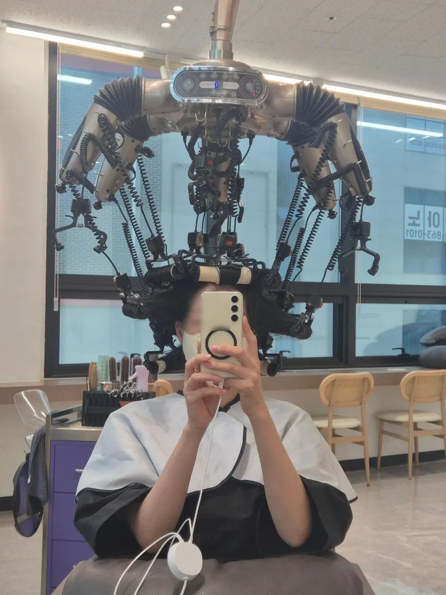 라지 롤을 감은 셋팅기 열처리