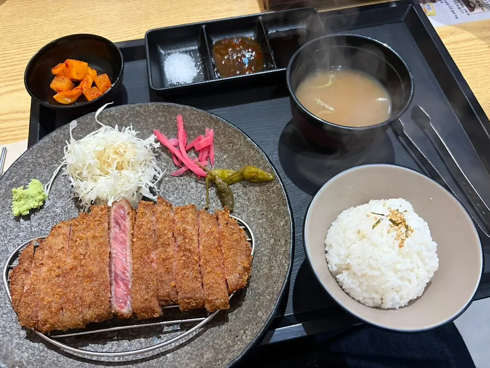 규카츠 맛있게 구워 먹는 법 안내문