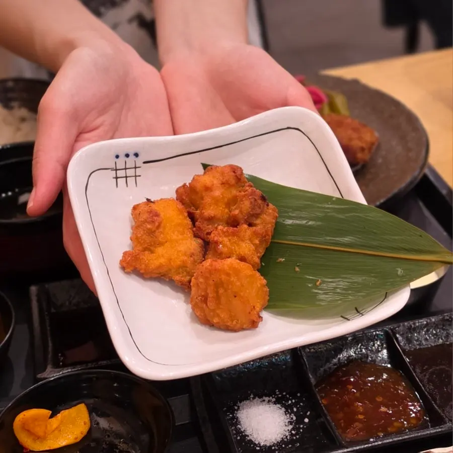 Mini karaage received from the review event