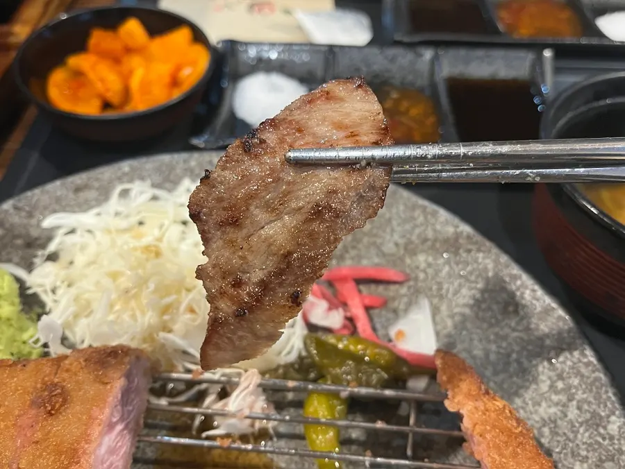 Steak meat grilled in butter with a glossy sheen