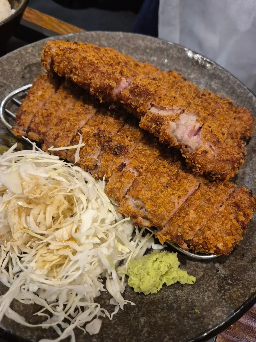 Extra meat gyukatsu on the individual brazier