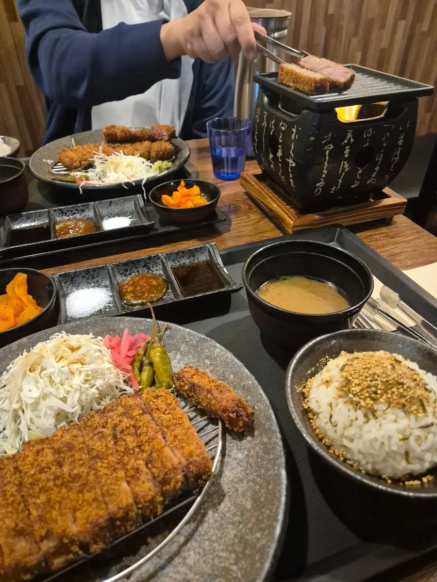Close-up of gyukatsu at Hurato Sikdang Yeouido