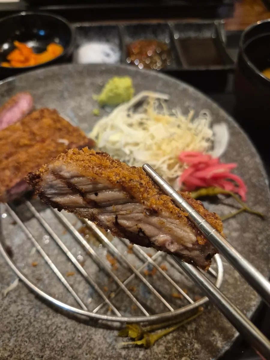 Table after finishing the gyukatsu meal