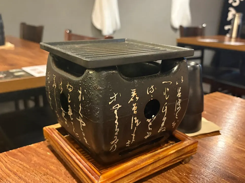 개인화로에 올려 굽는 규카츠