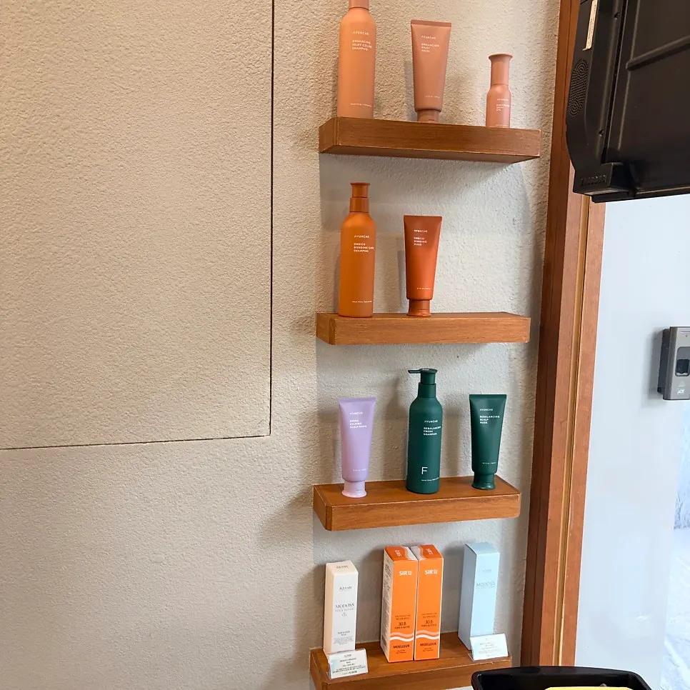 Treatment menu including perm and dye services
